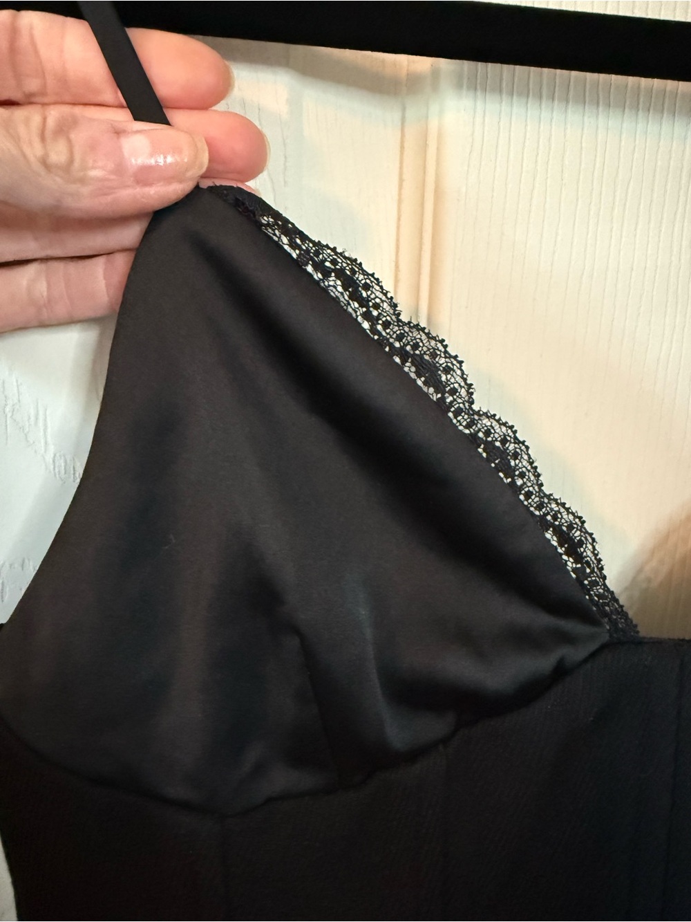 Tiger Mist Taos Mini Corset Satin Dress Black Lace-Trim Size Small - Picture 4 of 14